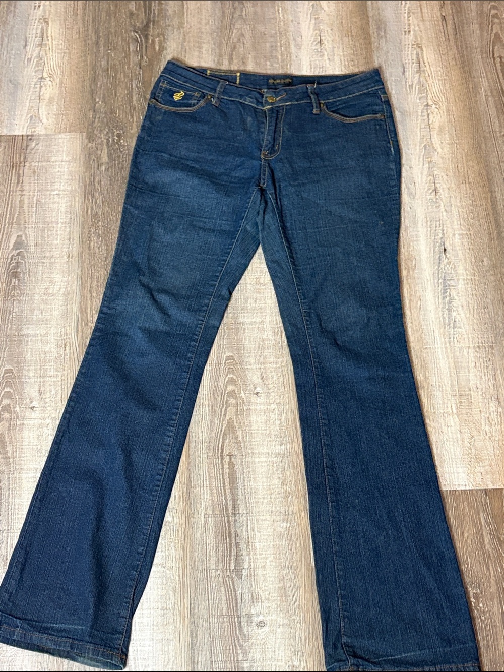 Vintage Rocawear Women's Dark Blue Flared Jeans